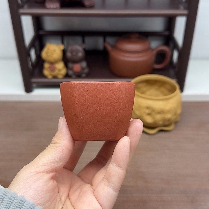 茶案紫砂一对四方杯