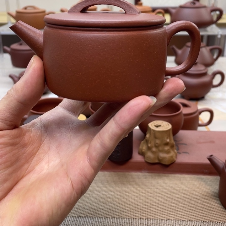 茶壶紫砂红降坡汉瓦体验款