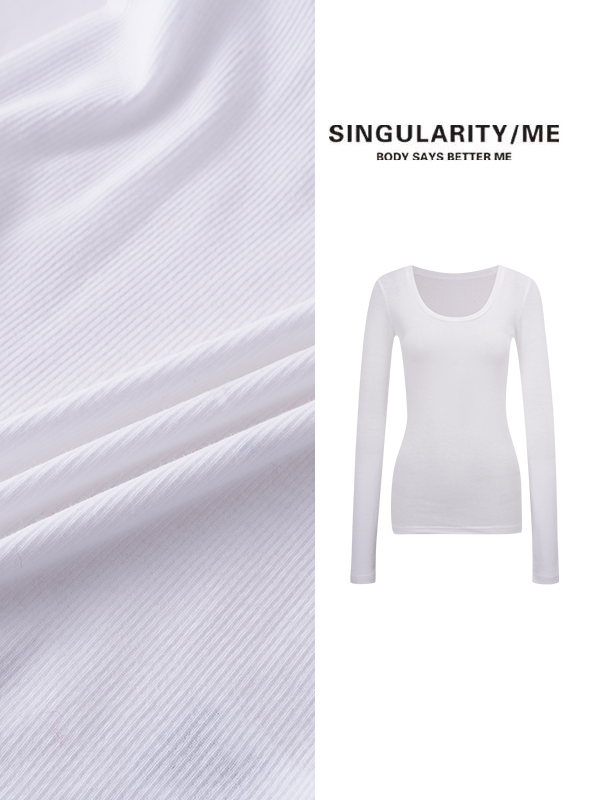 Singularity Me 1S 414107 简约休闲清爽大方U领内搭打底衫上衣