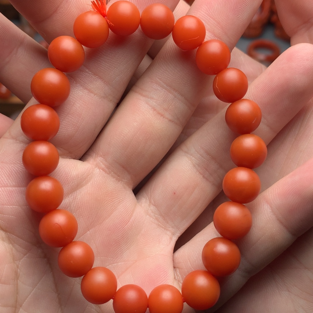 南红玛瑙未镶嵌1东山大水沟柿子红单圈