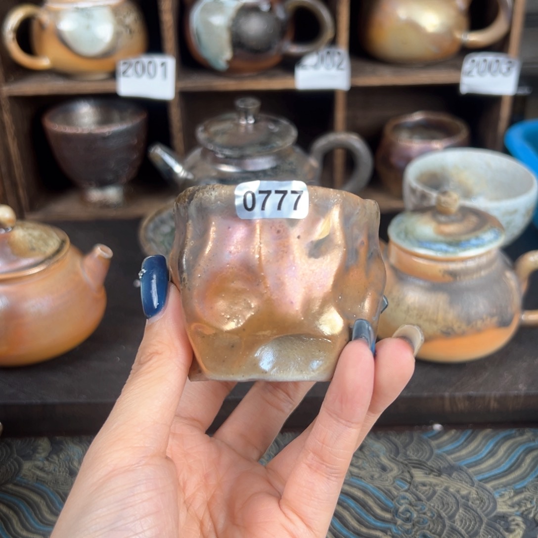 杯柴烧茶器细陶主人杯