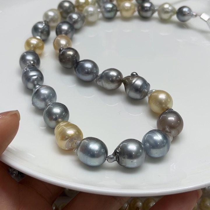 银S925镶嵌项链海水珍珠9-12.5mm51号