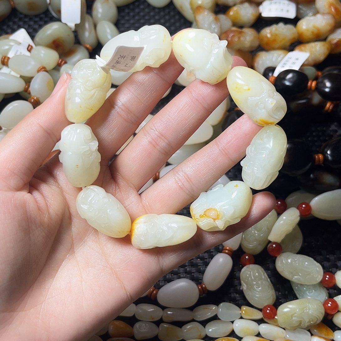 格***局手链未镶嵌和田玉