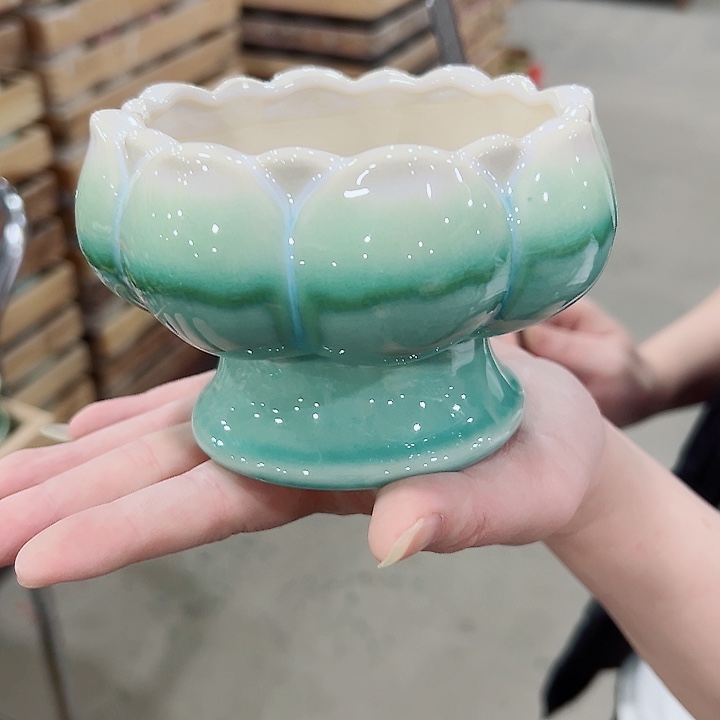 有孔.凑满10元发货多肉陶瓷花盆！