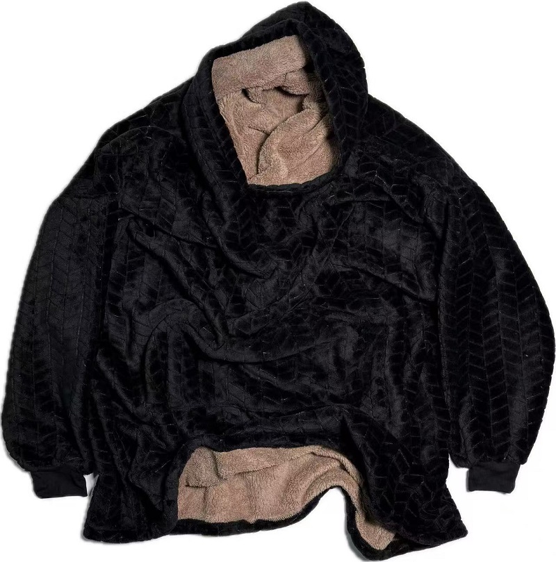 黑色休闲宽松加厚冬季居家服