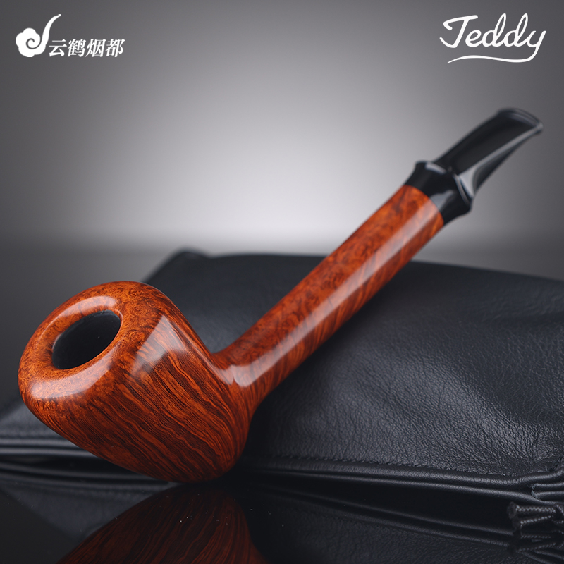 云鹤丹麦Teddy泰迪手工石楠木烟斗光面橡果单鹰级烟斗2