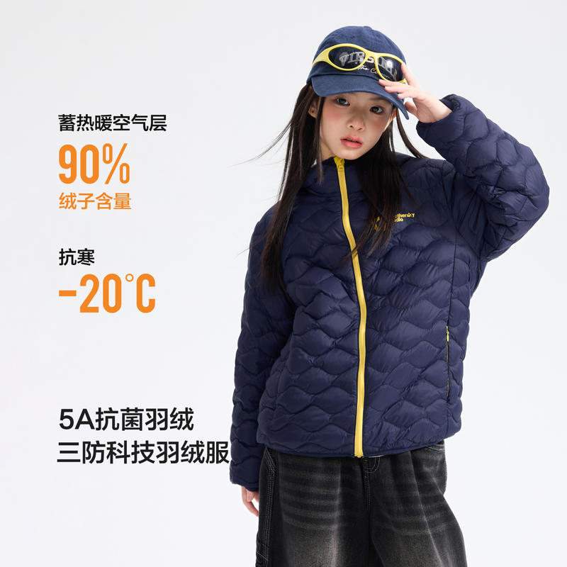 女童冬季校园神器内胆轻薄款2025新款儿童超好看防水连帽外套