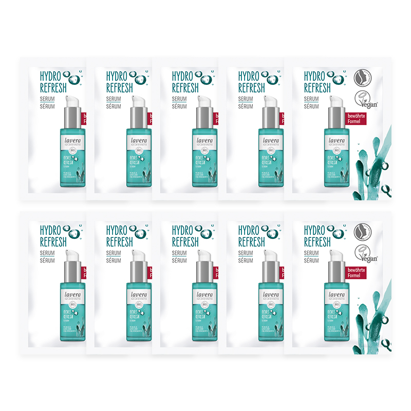 试用装【10袋装】德国lavera拉薇有机海藻玻尿酸精华乳液补水保湿