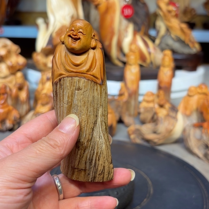 柏木太行崖柏弥勒佛