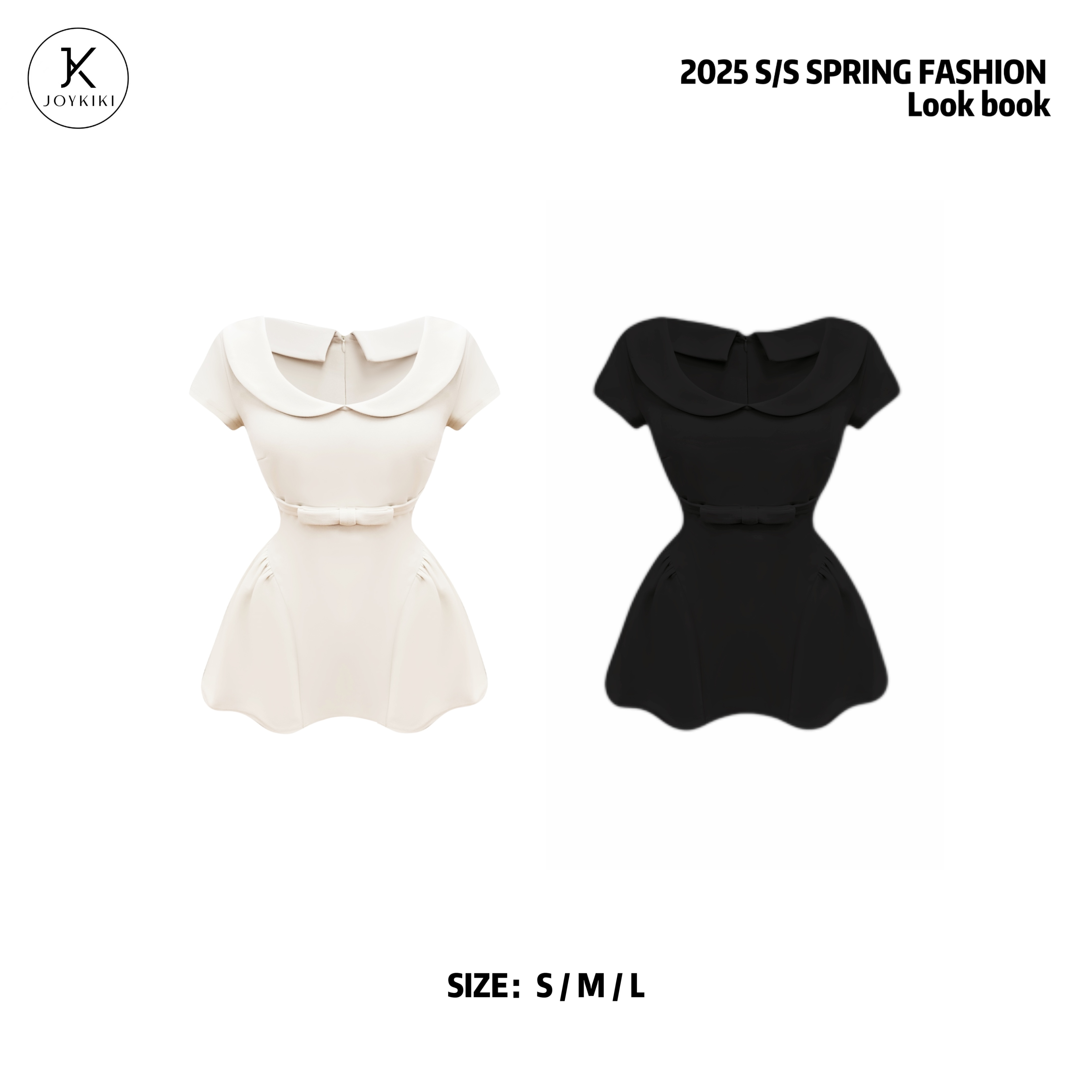 JOY KIKI鹅了么【公主小妹】夏季娃娃领减龄显瘦短袖连衣裙 J25B583