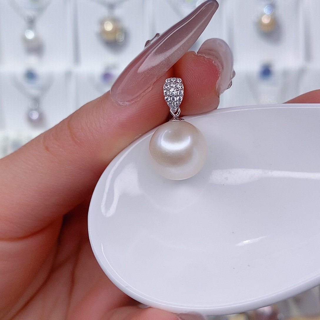 吊坠(赠链)淡水珍珠银S925镶嵌