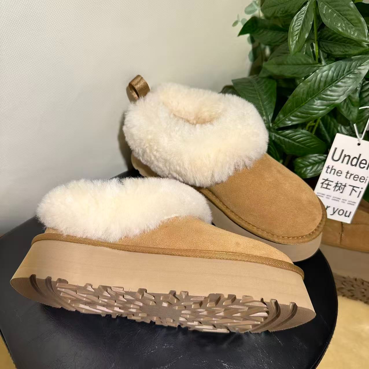 2025新款雪地靴厚底塔茨勒真皮时尚百搭冬季保暖加厚女士加绒休闲