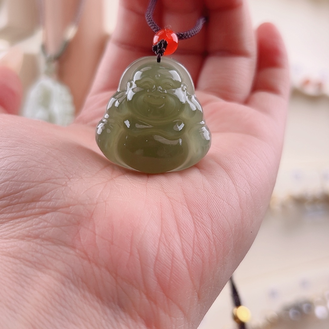 和田玉吊坠(不含链)未镶嵌莲