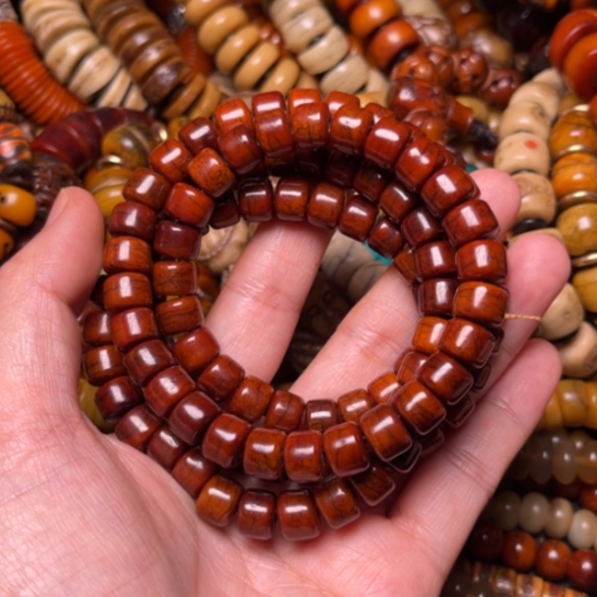 【闪购商品】牛骨手串/手链牛骨9×7×108素串