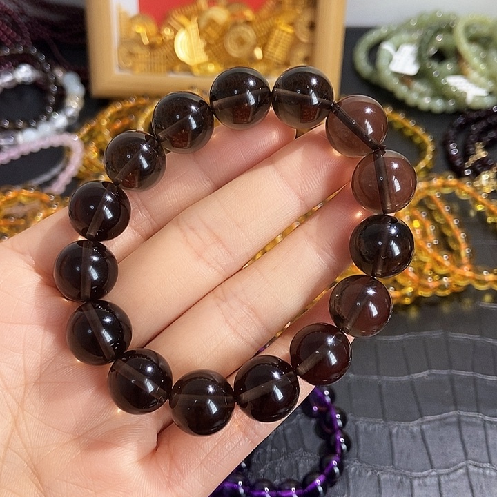 水晶手链未镶嵌茶晶14