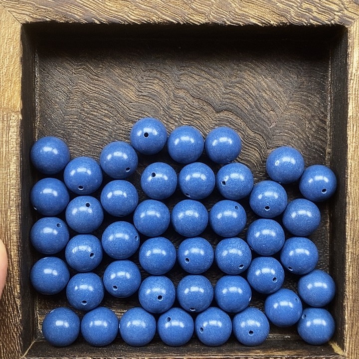 龙涎靛蓝1.2天然合香珠到手50克打底