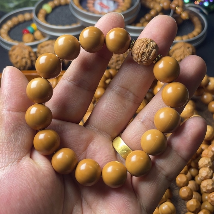 猴头核桃手串精品扎基拉姆正圆光珠单圈
