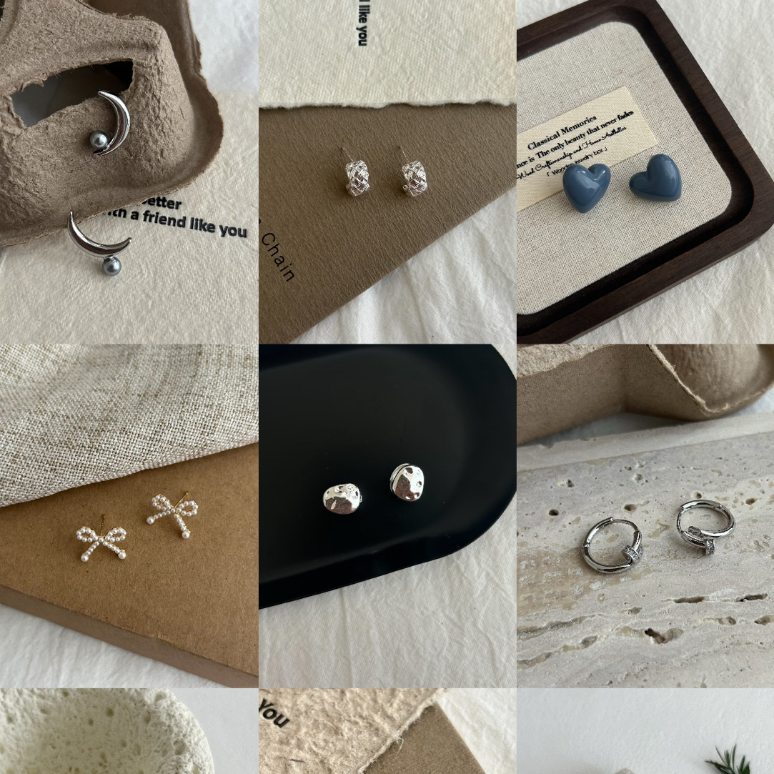 925银耳饰 铜合金合成锆石耳饰 气质百搭时尚精致款 