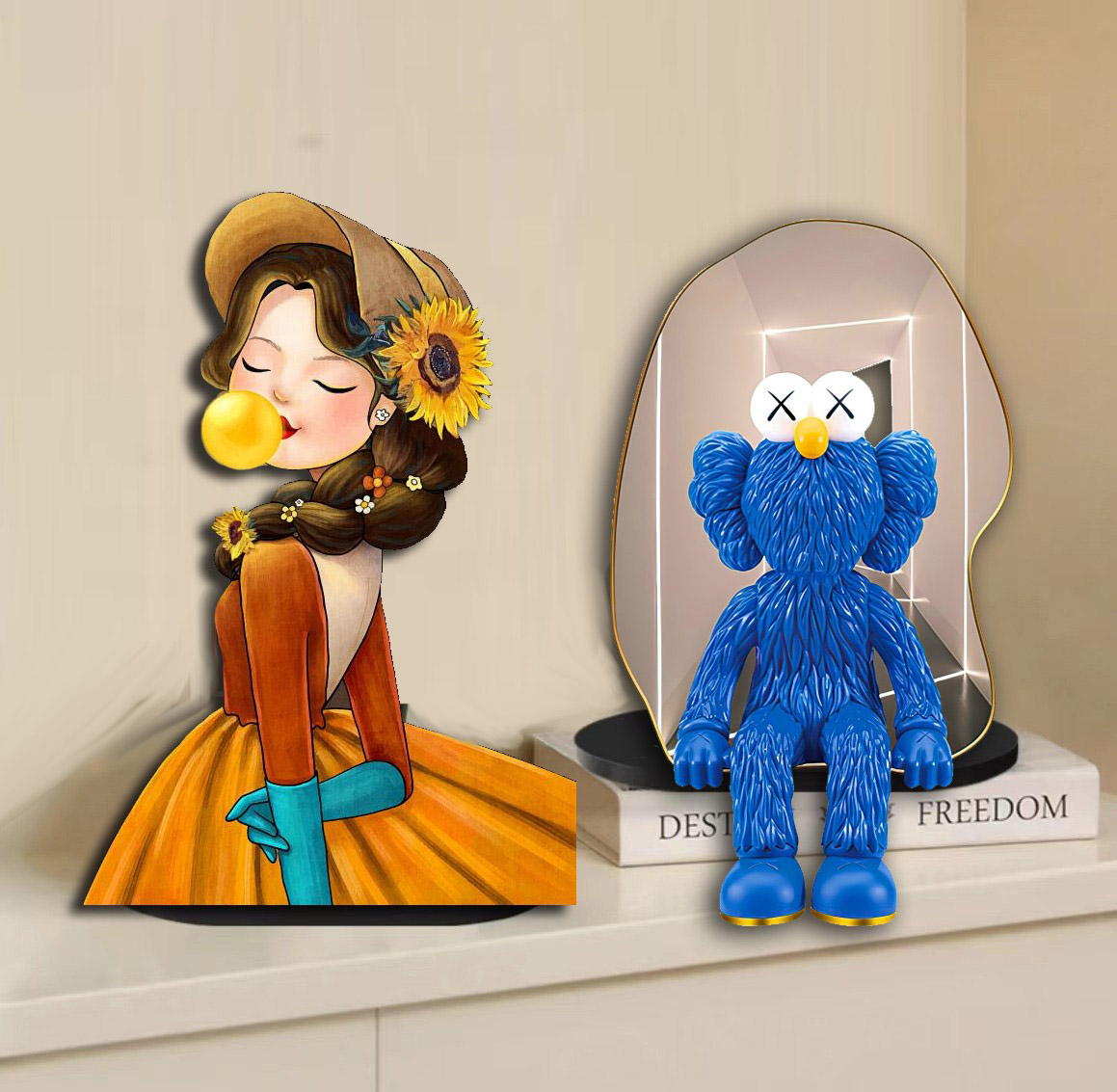 D108+D102雕刻摆台泡泡女孩桌面摆台小熊客厅摆台酒柜摆台-20