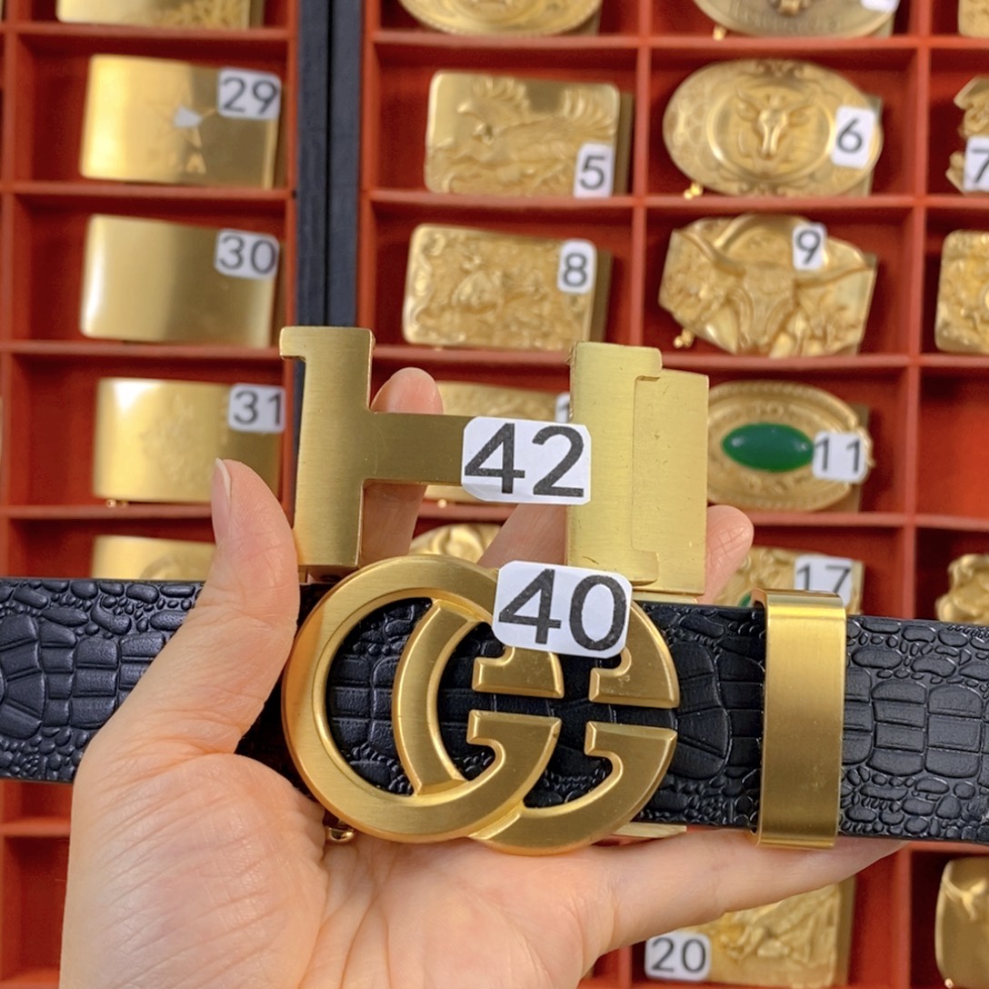 一条腰带两个扣头黑色115