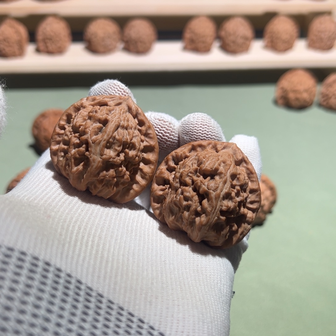 文玩核桃把件40白狮子老款