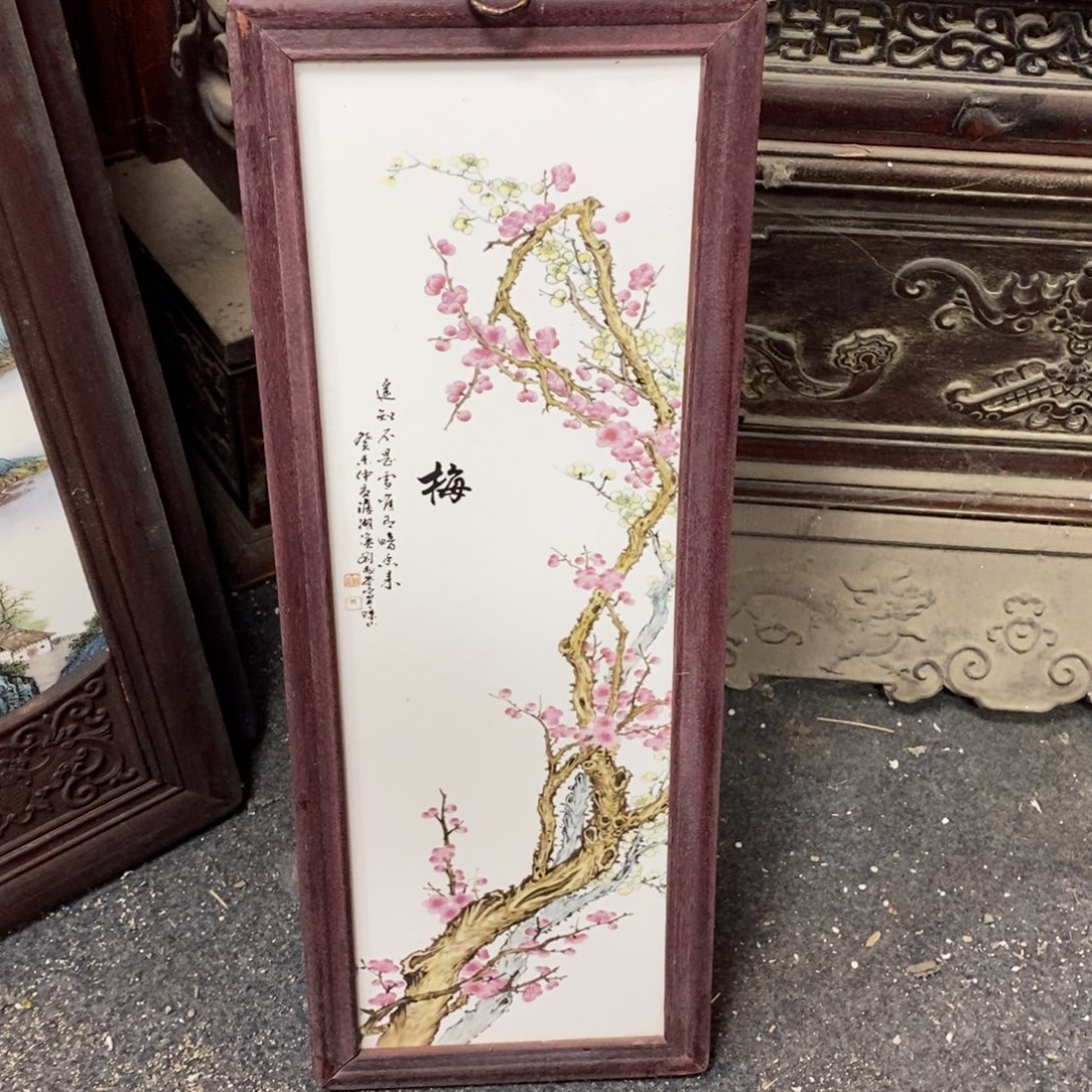 瓷55*21 景德镇瓷板画柴窑烧制