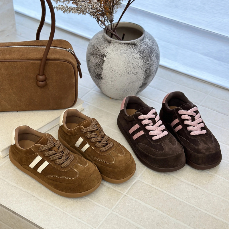 2025秋季新款时尚百搭轻便增高休闲运动鞋厚底德训鞋女6756