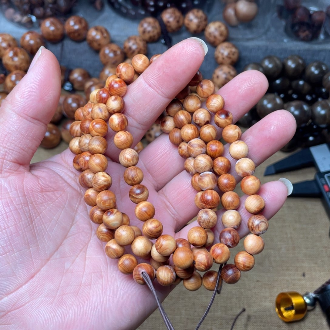 柏木（崖柏）手串/手链0.8太行崖柏闪电水波108颗