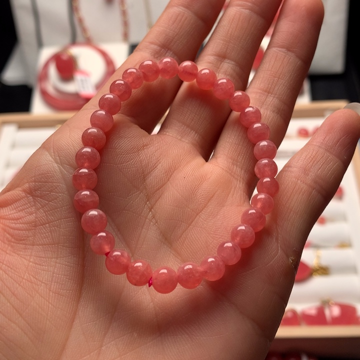 菱锰矿（红纹石）手绳未镶嵌