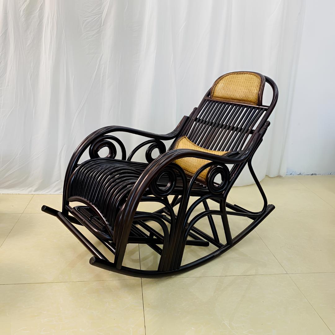 藤王阁天然藤编摇椅阳台家用高档玛瑙藤摇椅休闲藤椅藤编摇摇椅