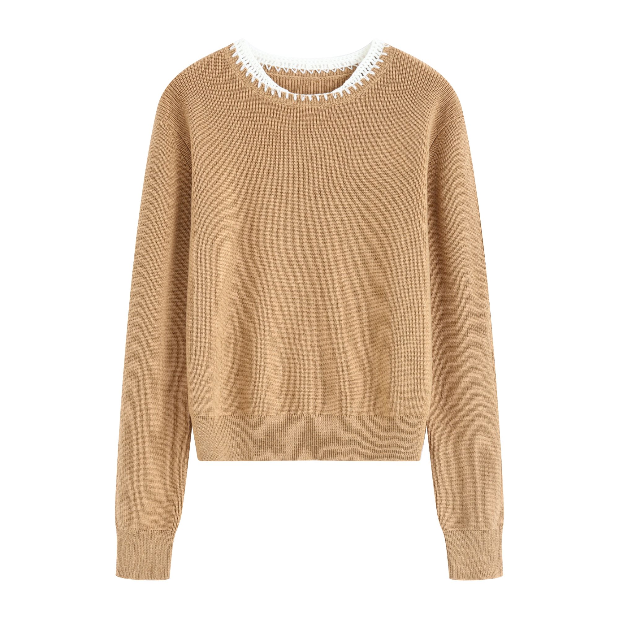 31606 羊绒衫25年秋冬新品圆领套衫2025