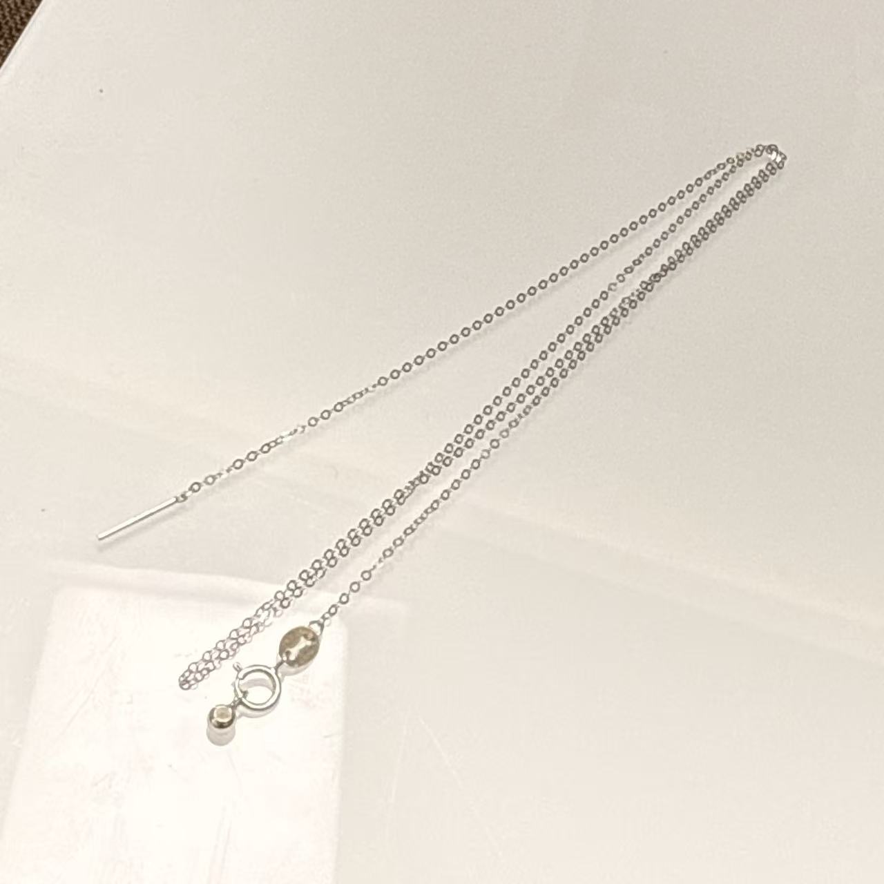 链子925银 银色细O字针式链*（多样性发一件）