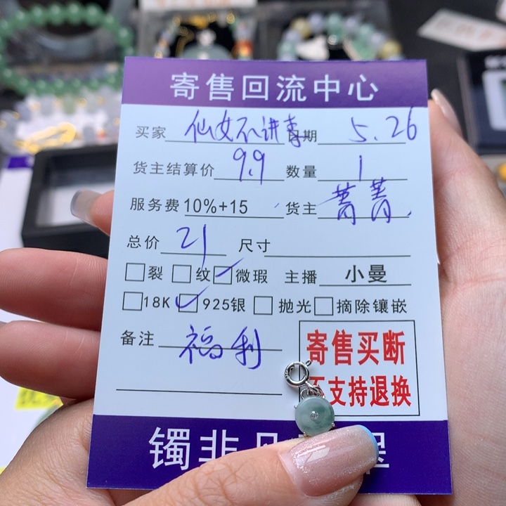 翡翠银S925镶嵌颈饰?****李