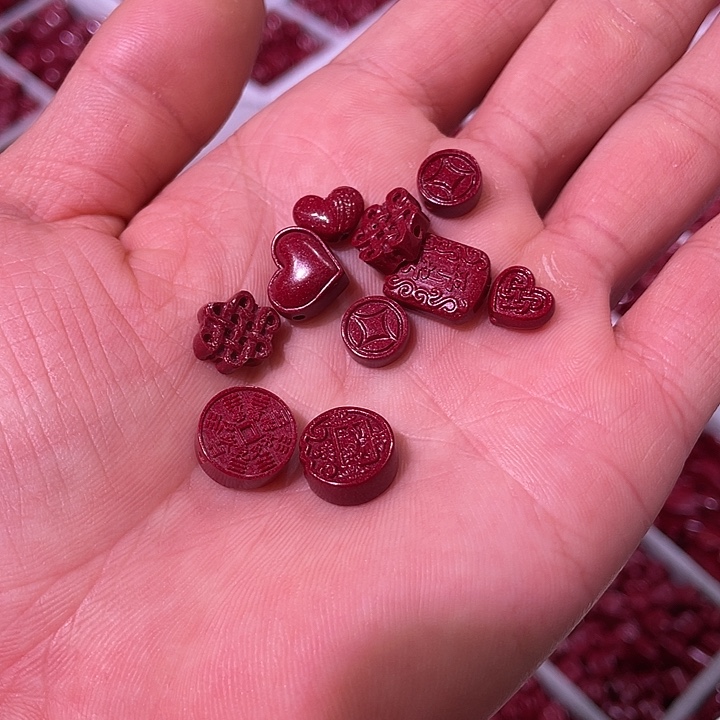 天然辰砂紫金砂配件10个