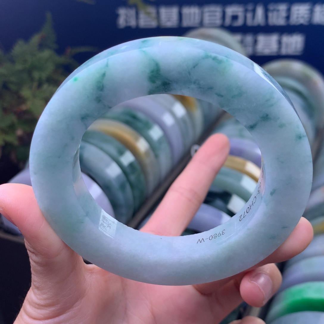 定制翡翠未镶嵌手镯定制不退不换