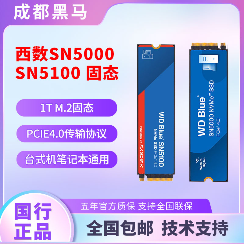 SN5000 SN5100 1T M.2数据固态硬盘台式机笔记本电脑通用固态硬盘