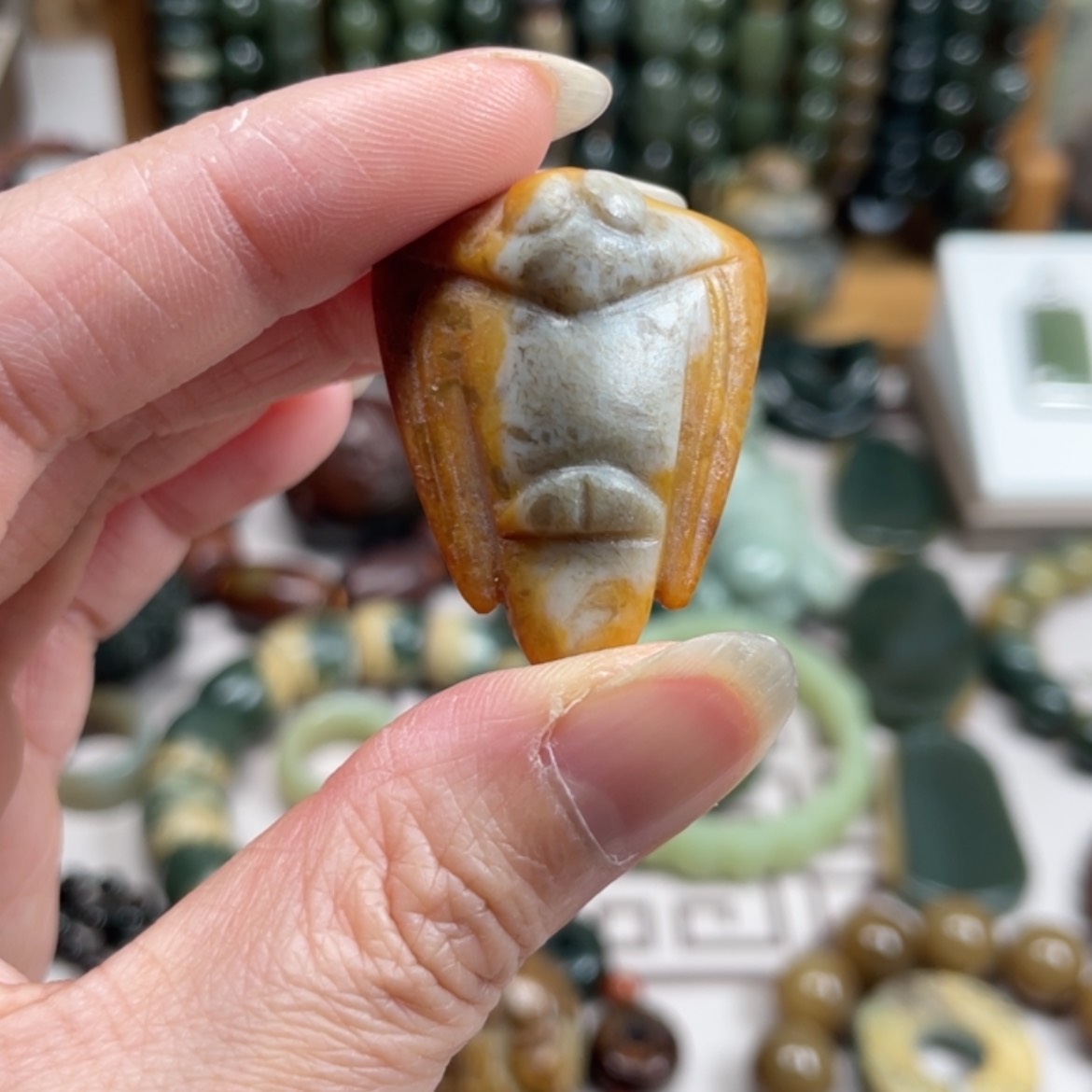 【闪购商品】岫岩河磨玉（透闪石质玉）挂件未镶嵌