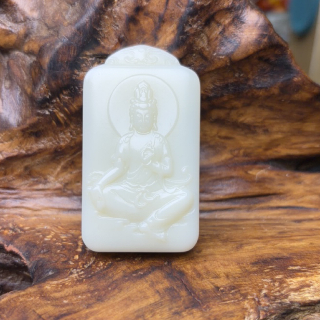 新疆和田玉，41克.观音牌子.