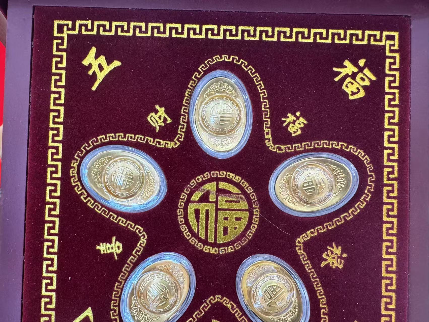 【小玉甄选】足金999黄金时尚金元宝5克zip