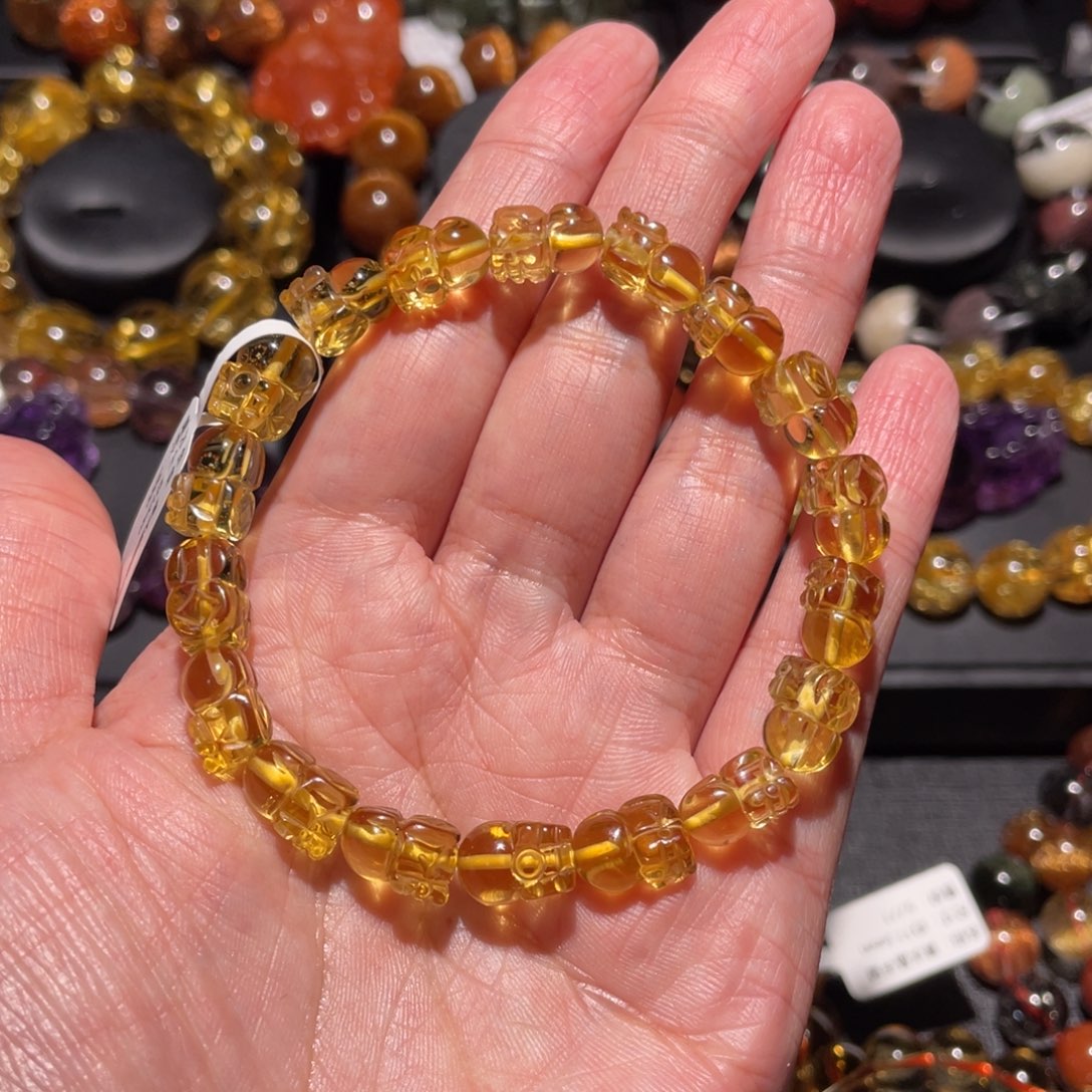 水晶手链未镶嵌黄水晶貔貅