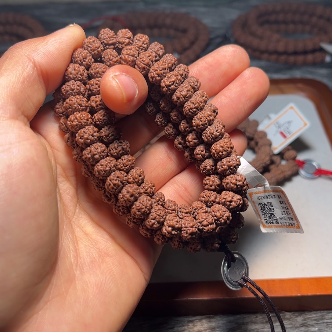 山***也手串金刚菩提精挑战神双龙飞碟树祖108