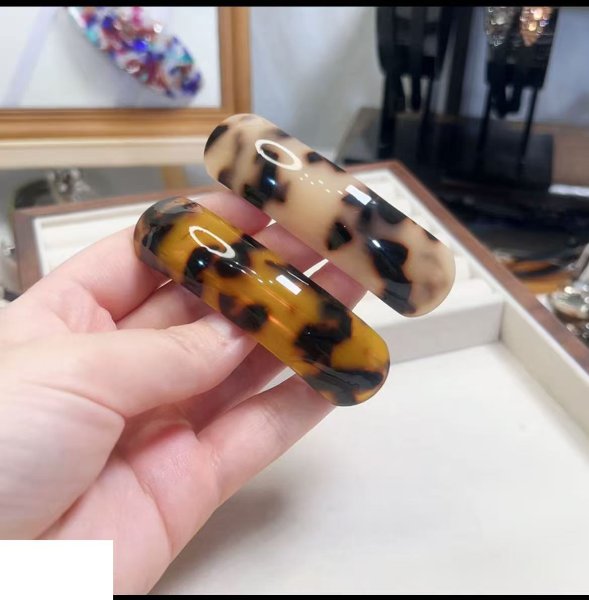 新款醋酸发夹女中号后脑勺成人发饰一字马尾夹弹簧夹半扎顶夹发卡