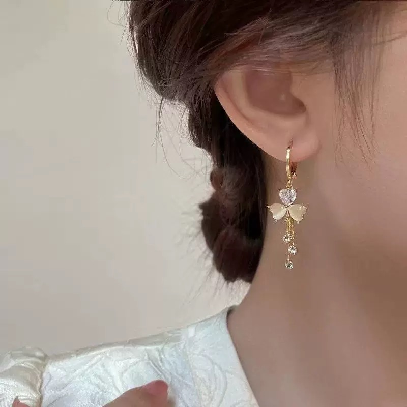 铜合金耳饰 专属日韩植物花卉耳环文艺气质耳坠耳饰百搭饰品N2684