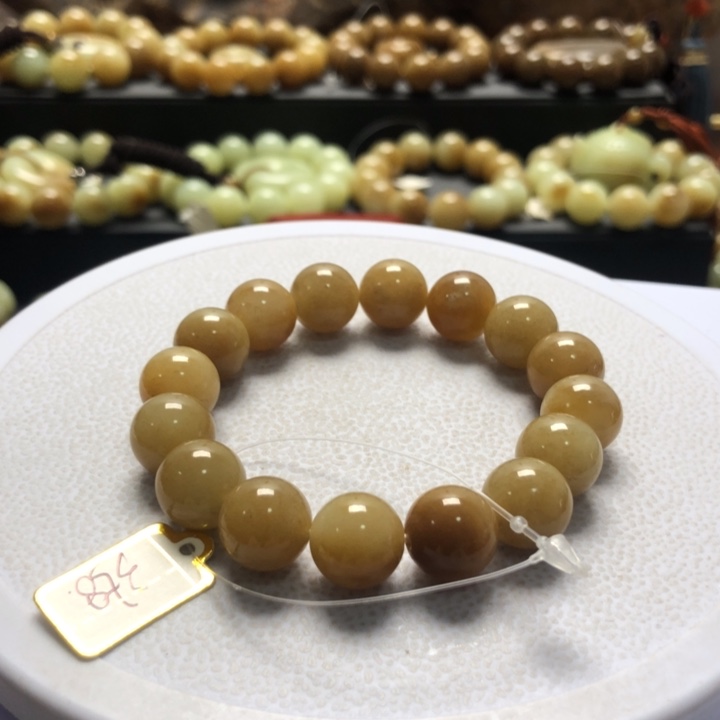 和田玉手串未镶嵌卡12