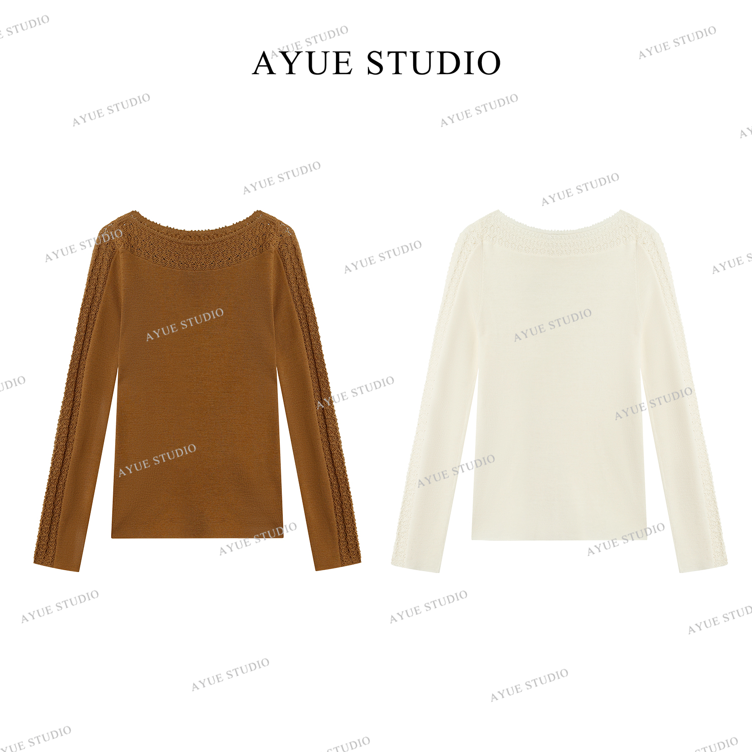 AYUE「知己」100%绵羊毛修身剪裁简约通勤打底2195