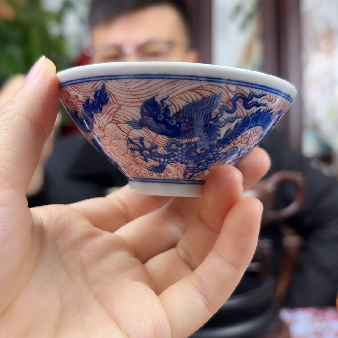 摆件陶景德镇陶瓷手工杯子