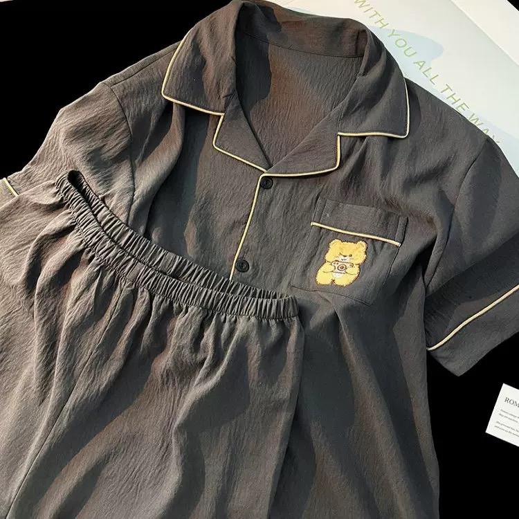 C开头云朵棉卡通情侣睡衣夏季家居服男士