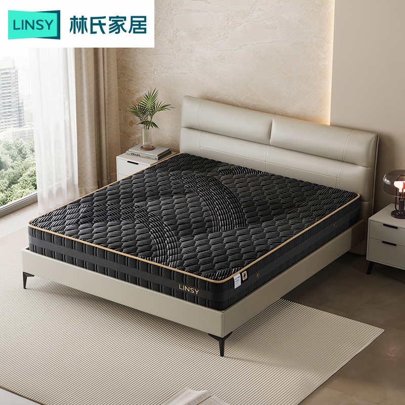 【补贴】【凑单】林氏家居幽兰骑士真皮头层牛皮婚床高箱床PC019