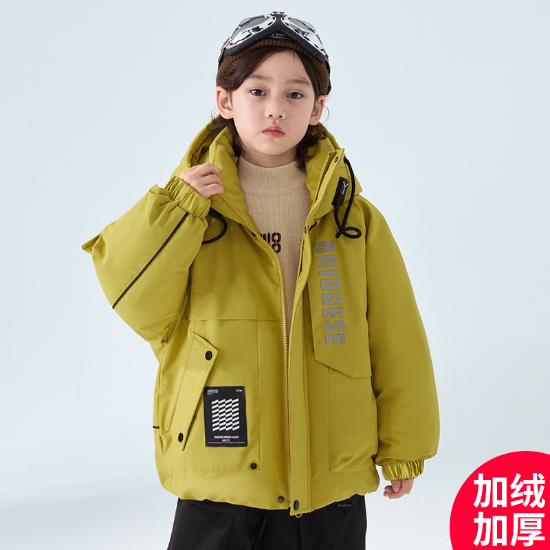 男童深秋加绒加厚外套新款冬季中大儿童秋冬款潮CF253