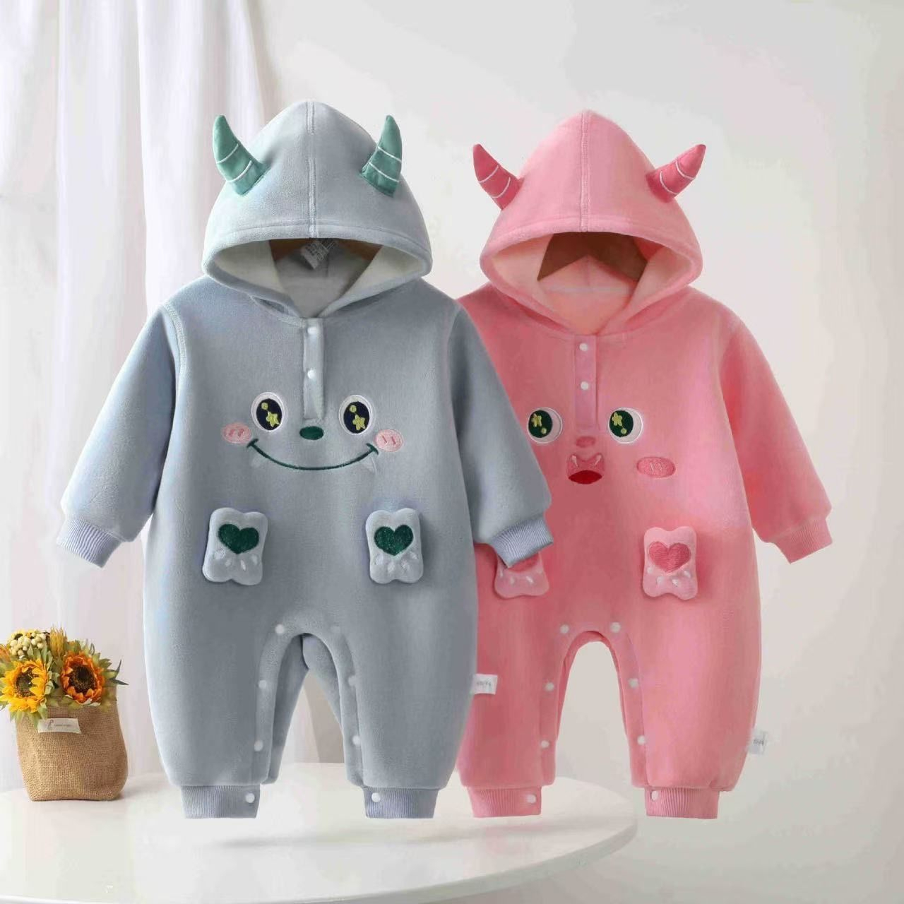 小月龄初秋外出服超萌婴儿秋装衣服洋气宝宝连体衣外出服可爱爬服